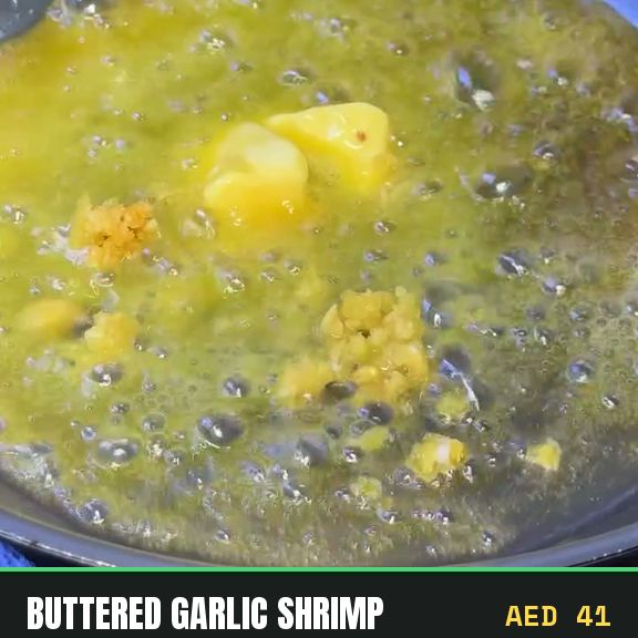 Garlic shrimp cooked to order at Pinoy Tambayan