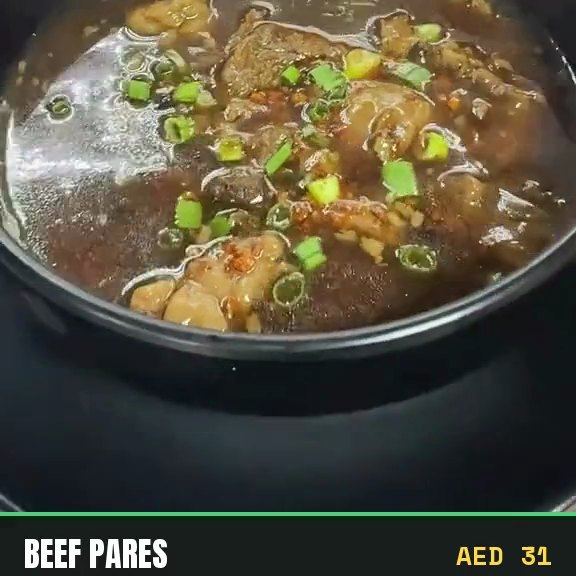 Beef pares served at Pinoy Tambayan in Dubai