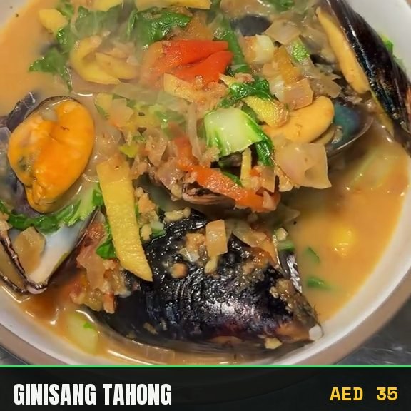 Tahong mussels prepared at Pinoy Tambayan