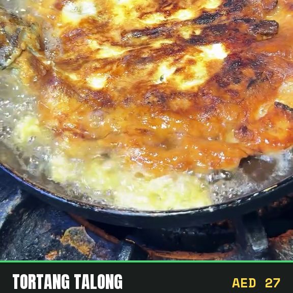 Tortang talong cooked to order at Pinoy Tambayan